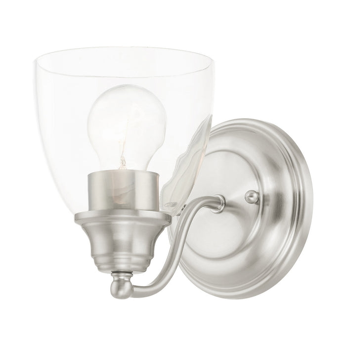 One Light Vanity from the Montgomery collection in Brushed Nickel finish