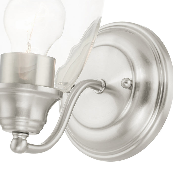 One Light Vanity from the Montgomery collection in Brushed Nickel finish