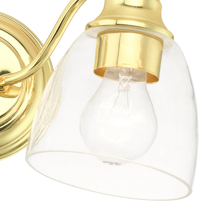 Two Light Vanity from the Montgomery collection in Polished Brass finish