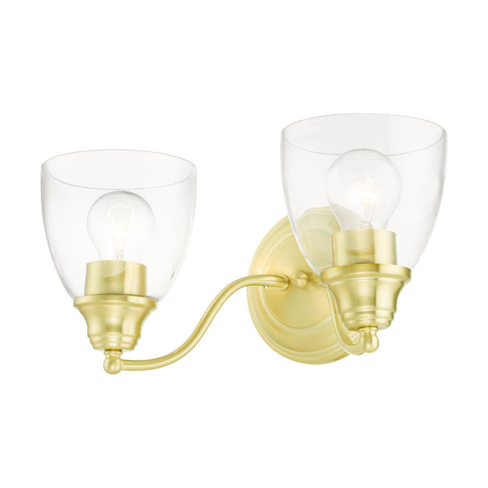 Two Light Vanity from the Montgomery collection in Satin Brass finish