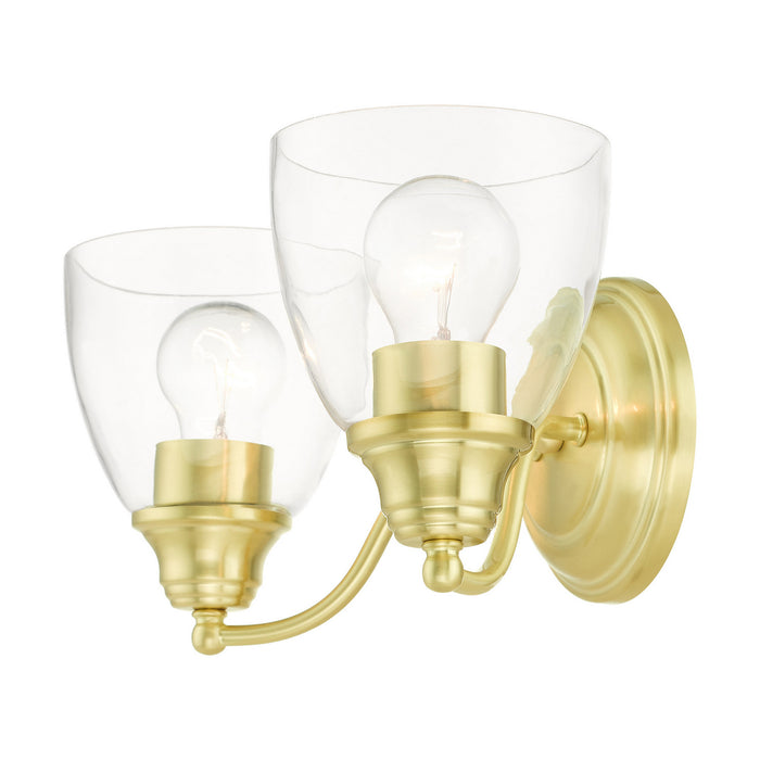 Two Light Vanity from the Montgomery collection in Satin Brass finish