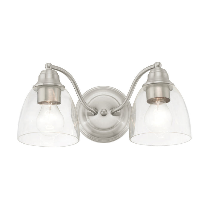 Two Light Vanity from the Montgomery collection in Brushed Nickel finish