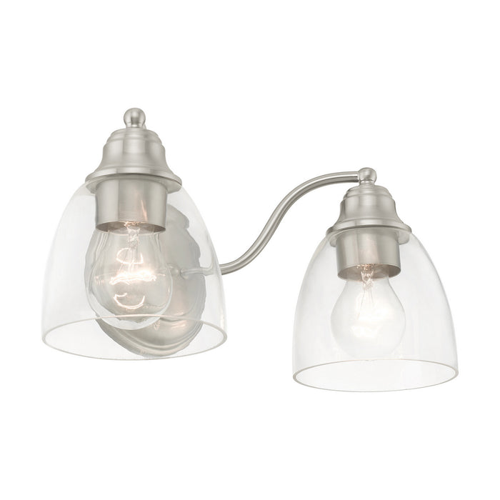 Two Light Vanity from the Montgomery collection in Brushed Nickel finish