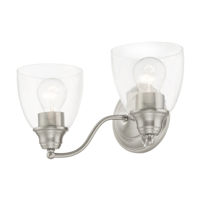 Two Light Vanity from the Montgomery collection in Brushed Nickel finish