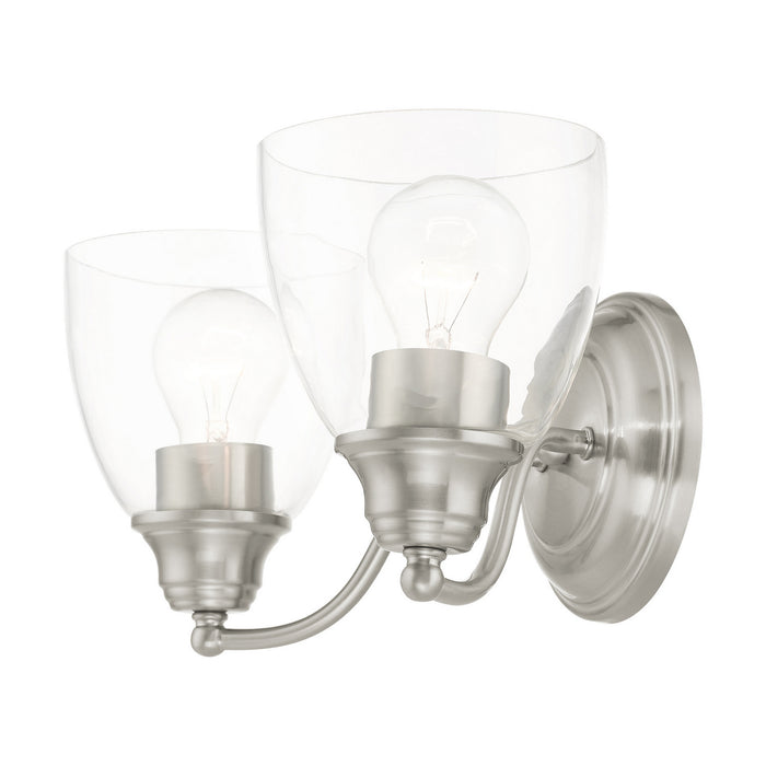 Two Light Vanity from the Montgomery collection in Brushed Nickel finish