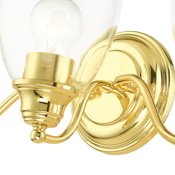 Three Light Vanity from the Montgomery collection in Polished Brass finish