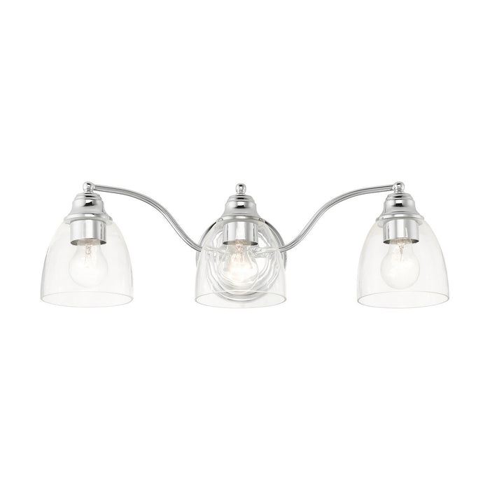 Three Light Vanity from the Montgomery collection in Polished Chrome finish