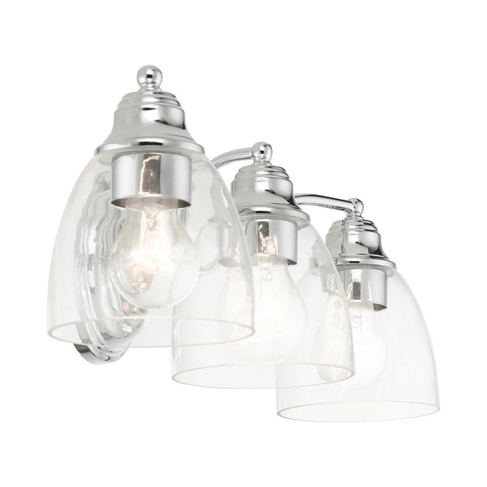 Three Light Vanity from the Montgomery collection in Polished Chrome finish