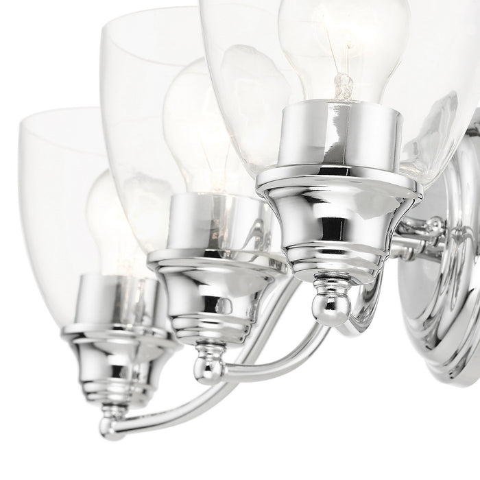 Three Light Vanity from the Montgomery collection in Polished Chrome finish