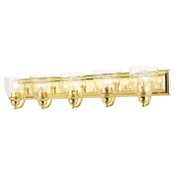 Five Light Vanity from the Birmingham collection in Polished Brass finish