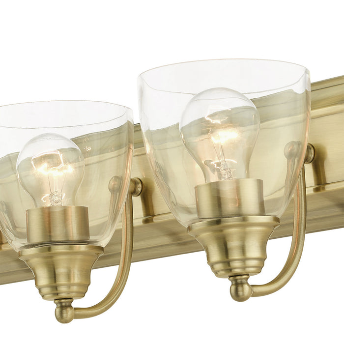 Six Light Vanity from the Birmingham collection in Antique Brass finish