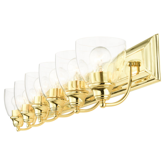 Six Light Vanity from the Birmingham collection in Polished Brass finish