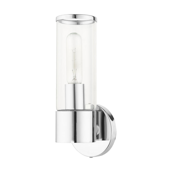 One Light Wall Sconce from the Bancroft collection in Polished Chrome finish
