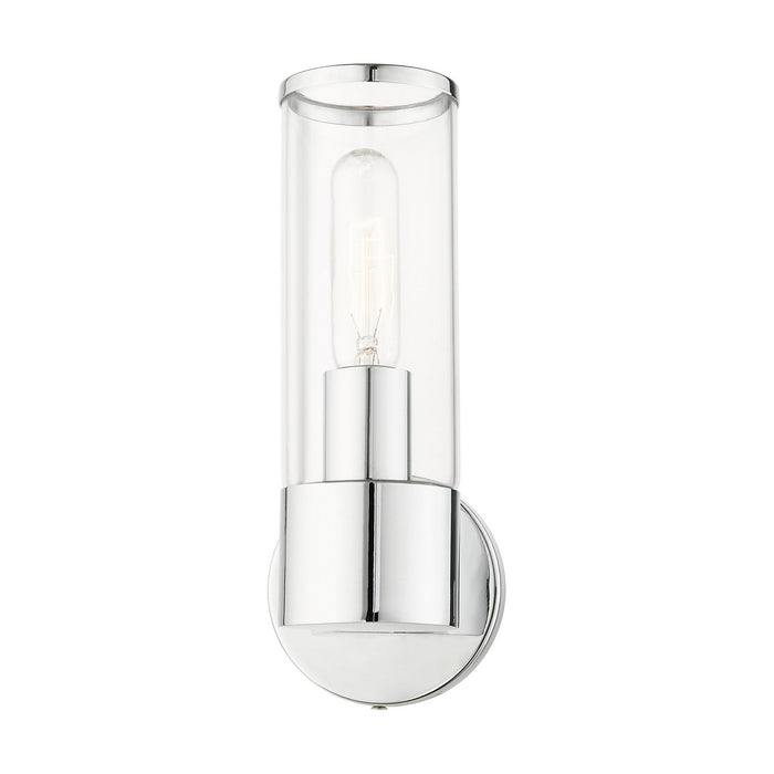 One Light Wall Sconce from the Bancroft collection in Polished Chrome finish