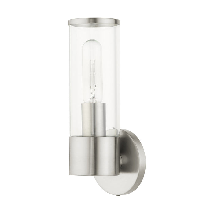 One Light Wall Sconce from the Bancroft collection in Brushed Nickel finish