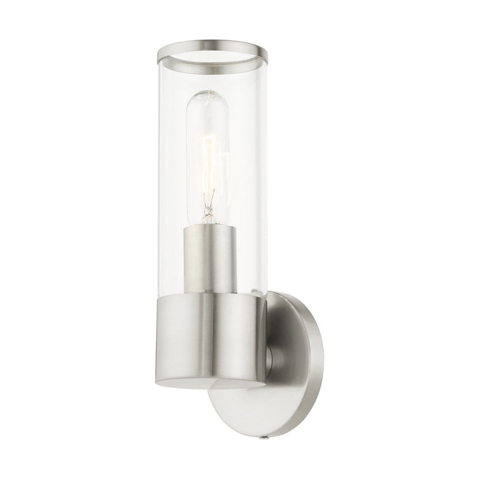 One Light Wall Sconce from the Bancroft collection in Brushed Nickel finish