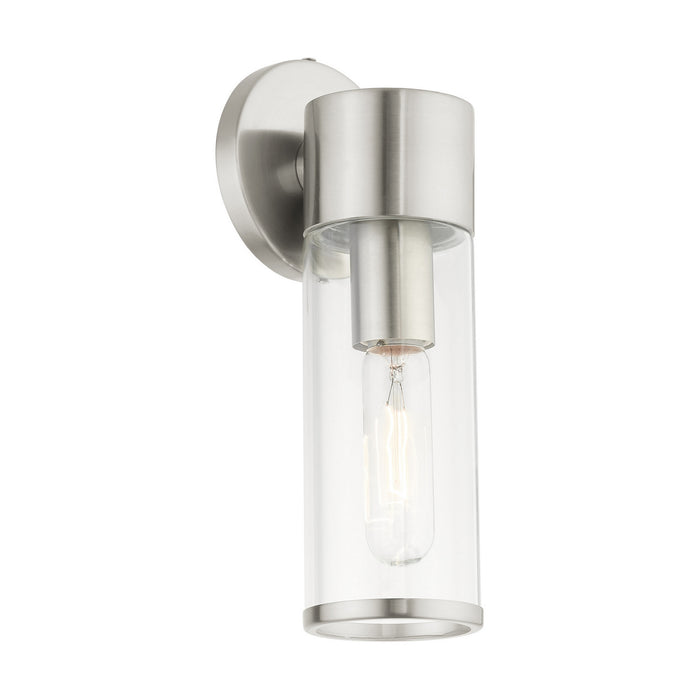 One Light Wall Sconce from the Bancroft collection in Brushed Nickel finish