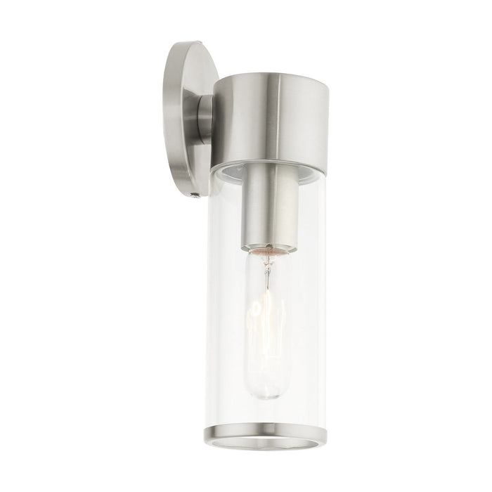 One Light Wall Sconce from the Bancroft collection in Brushed Nickel finish