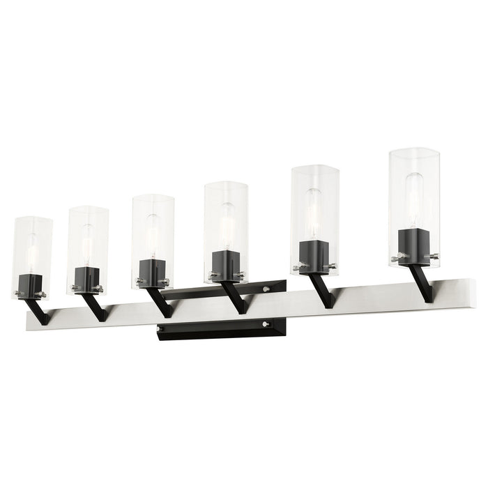 Six Light Vanity from the Beckett collection in Brushed Nickel finish