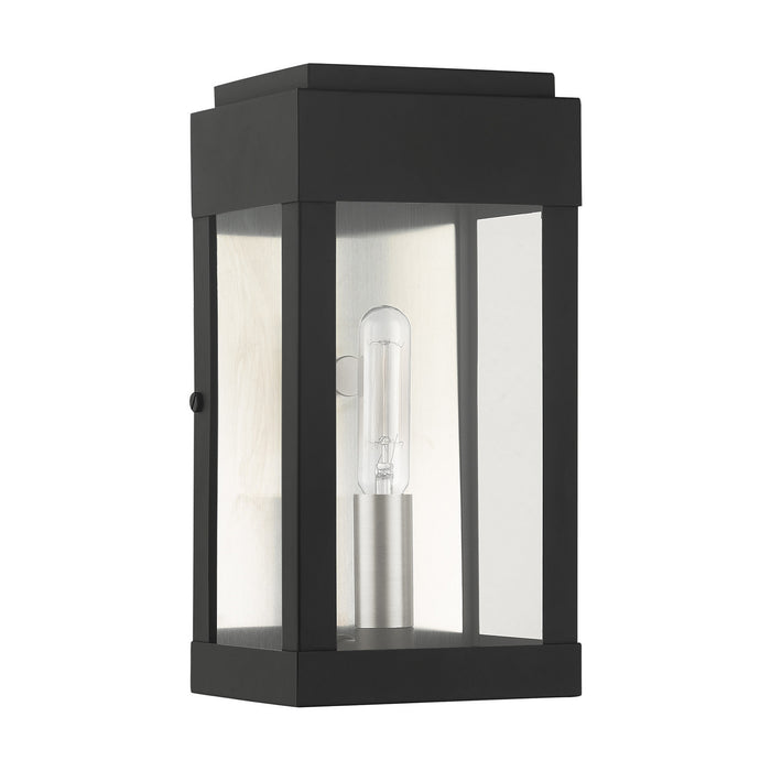 One Light Outdoor Wall Lantern from the York collection in Black finish