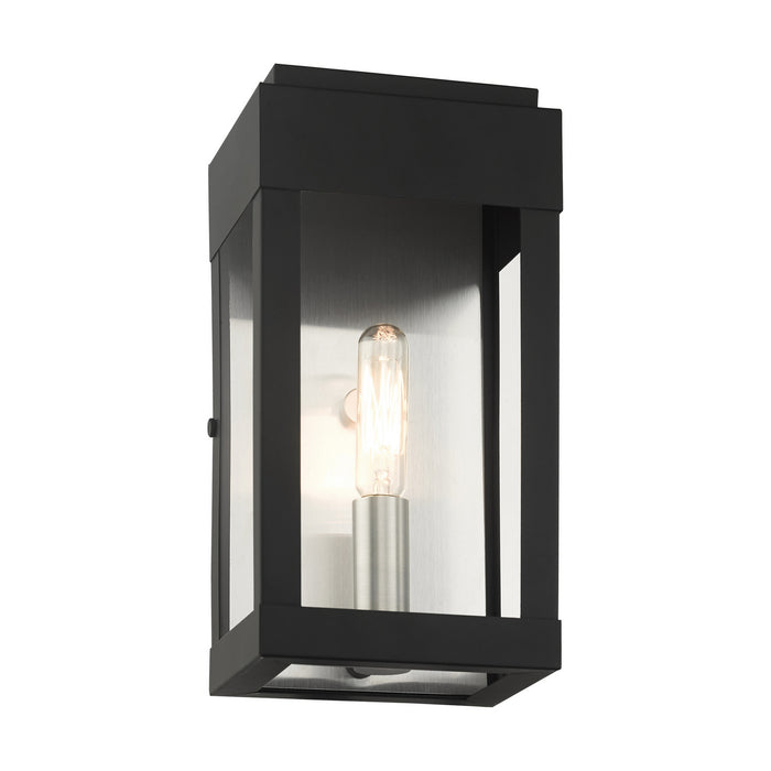 One Light Outdoor Wall Lantern from the York collection in Black finish