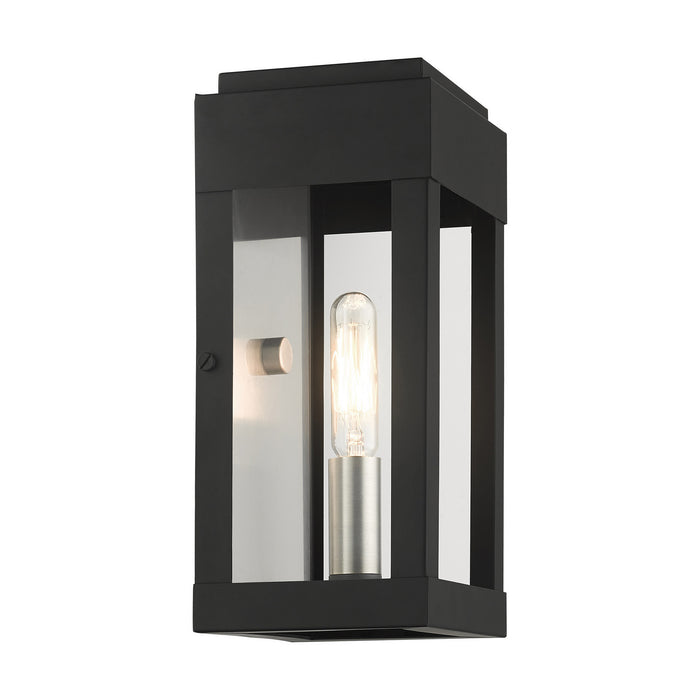 One Light Outdoor Wall Lantern from the York collection in Black finish