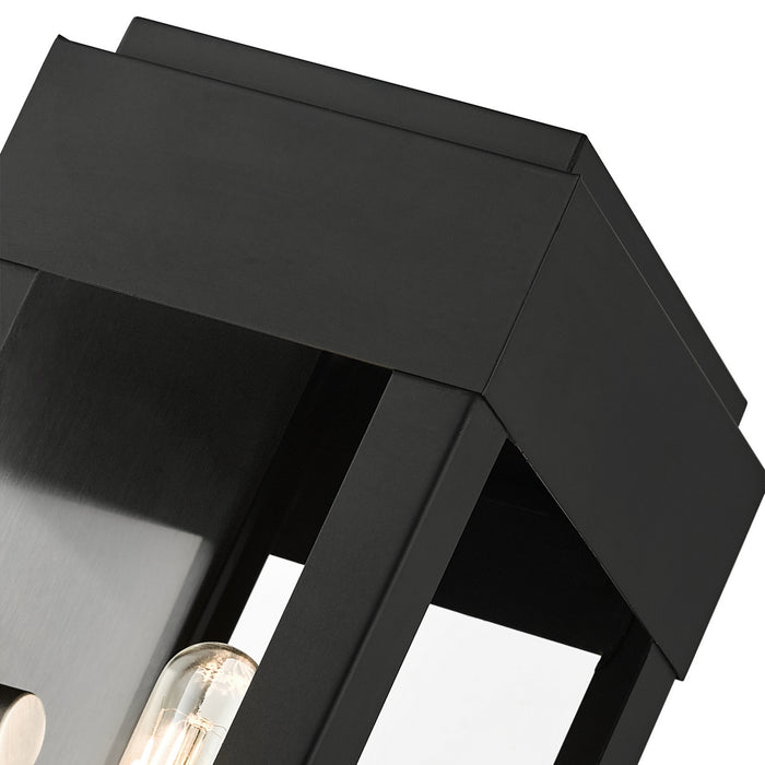 One Light Outdoor Wall Lantern from the York collection in Black finish