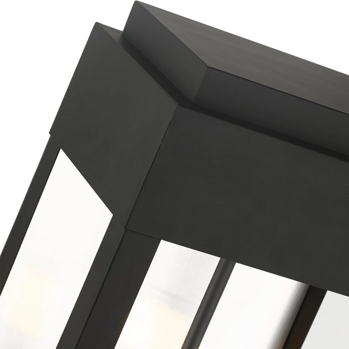 Two Light Outdoor Wall Lantern from the York collection in Black finish