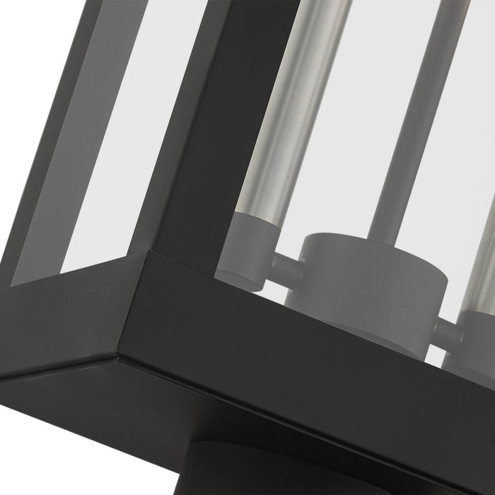 Two Light Outdoor Post Top Lantern from the York collection in Black finish