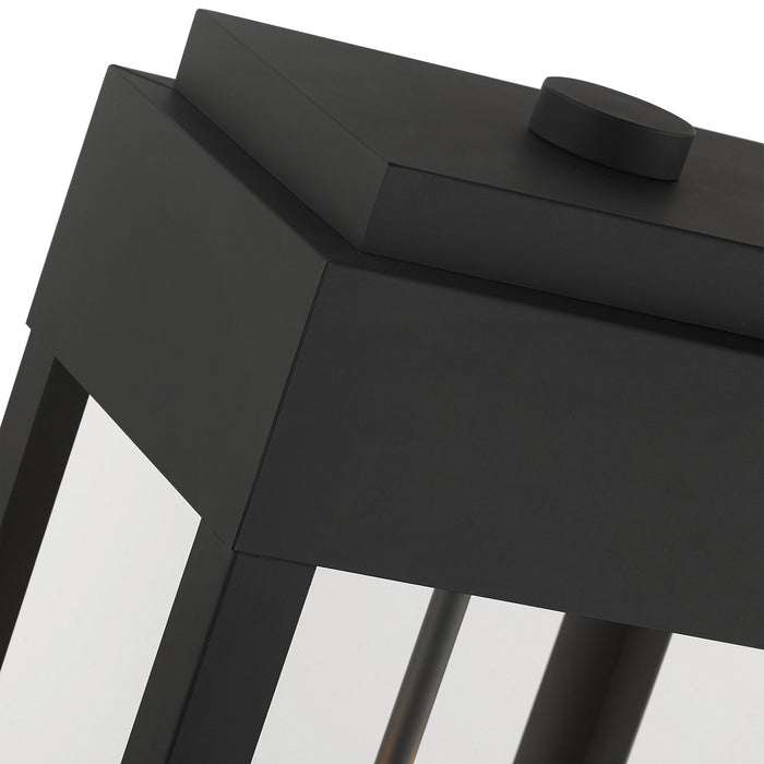 Two Light Outdoor Post Top Lantern from the York collection in Black finish