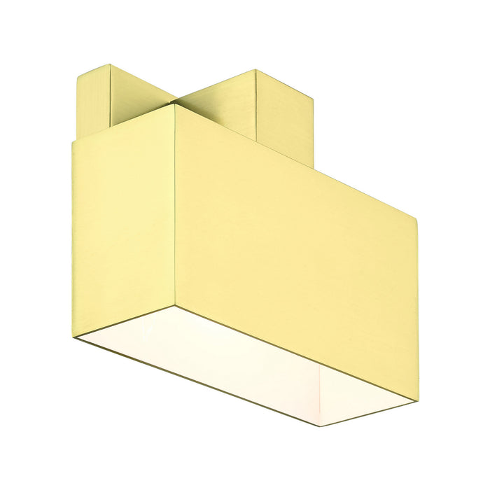 One Light Outdoor Wall Sconce from the Lynx collection in Satin Brass finish