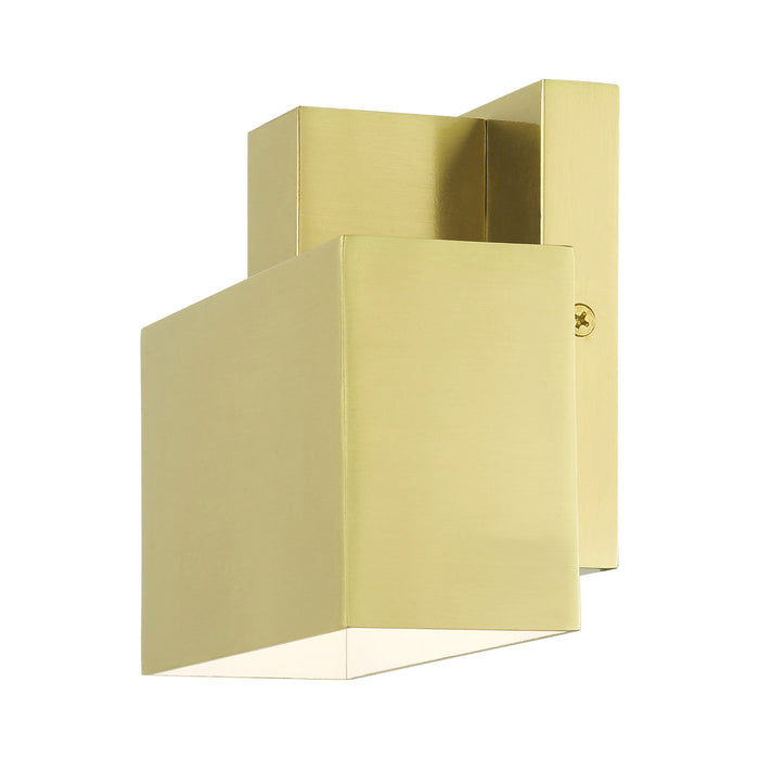 One Light Outdoor Wall Sconce from the Lynx collection in Satin Brass finish