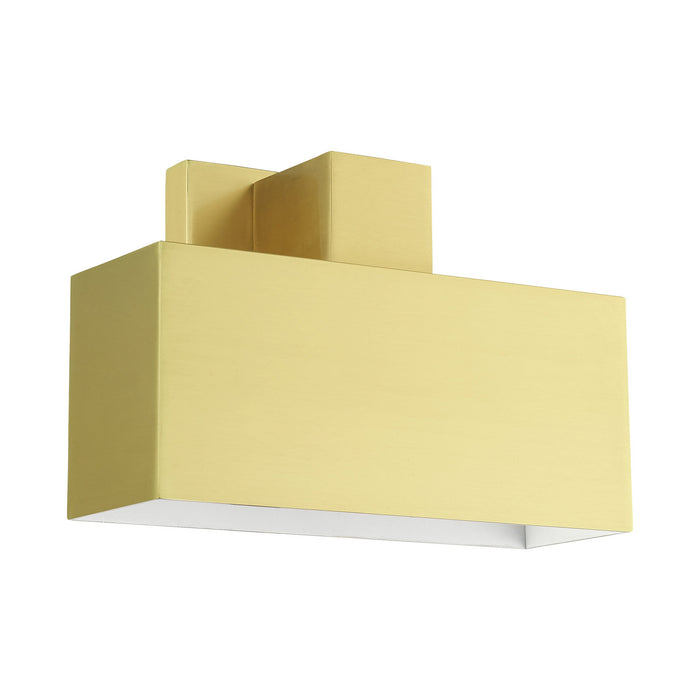 One Light Outdoor Wall Sconce from the Lynx collection in Satin Brass finish
