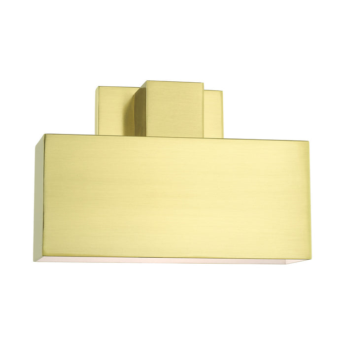 One Light Outdoor Wall Sconce from the Lynx collection in Satin Brass finish