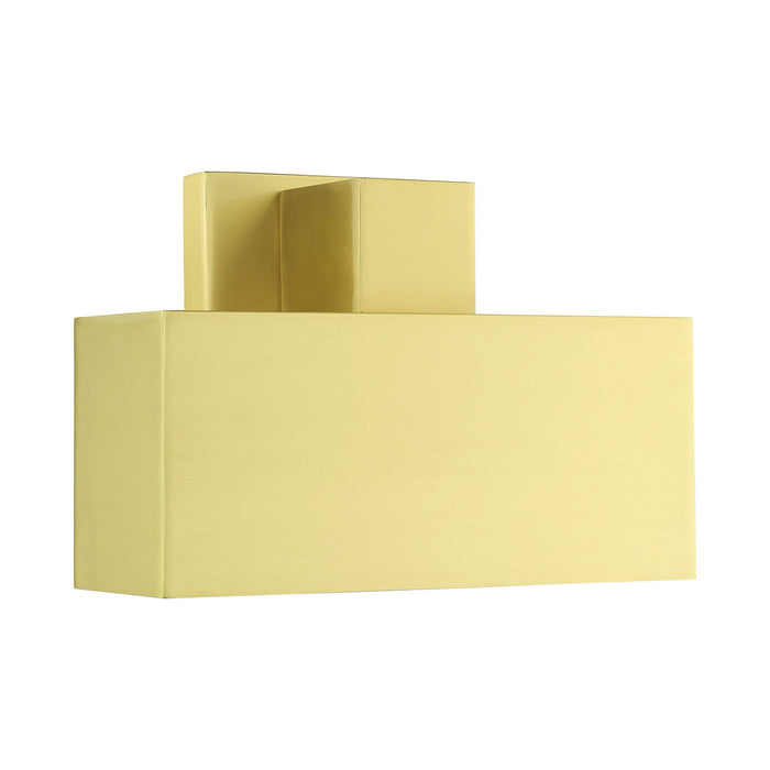 One Light Outdoor Wall Sconce from the Lynx collection in Satin Brass finish