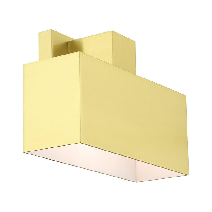 One Light Outdoor Wall Sconce from the Lynx collection in Satin Brass finish