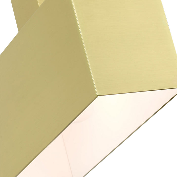 One Light Outdoor Wall Sconce from the Lynx collection in Satin Brass finish