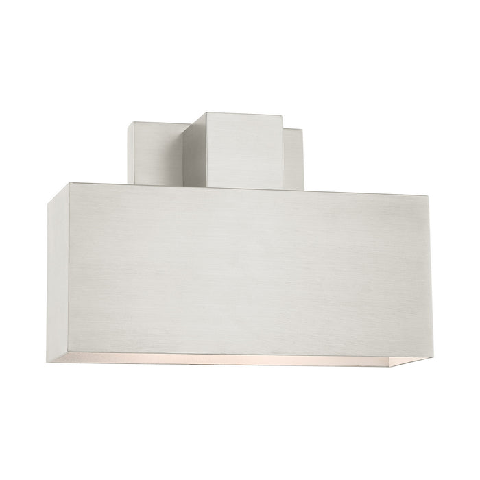 One Light Outdoor Wall Sconce from the Lynx collection in Brushed Nickel finish
