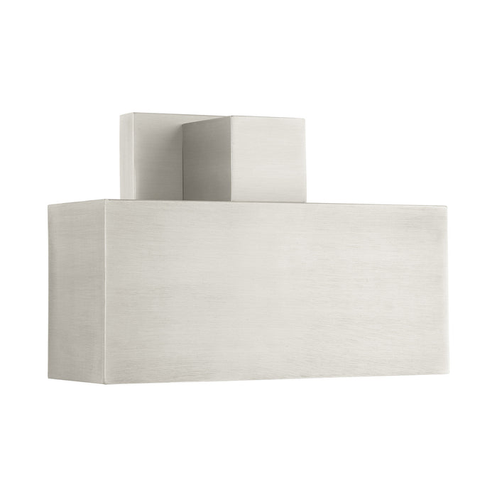 One Light Outdoor Wall Sconce from the Lynx collection in Brushed Nickel finish