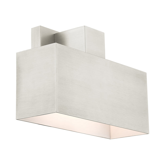 One Light Outdoor Wall Sconce from the Lynx collection in Brushed Nickel finish