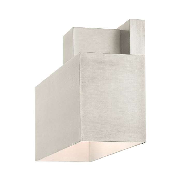 One Light Outdoor Wall Sconce from the Lynx collection in Brushed Nickel finish