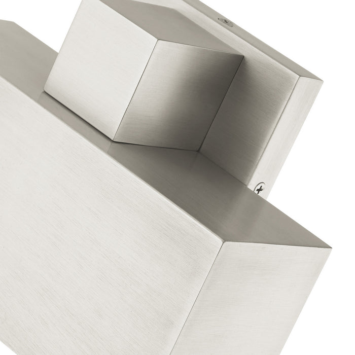 One Light Outdoor Wall Sconce from the Lynx collection in Brushed Nickel finish