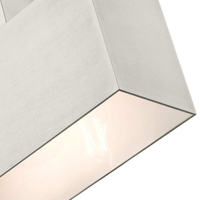 One Light Outdoor Wall Sconce from the Lynx collection in Brushed Nickel finish