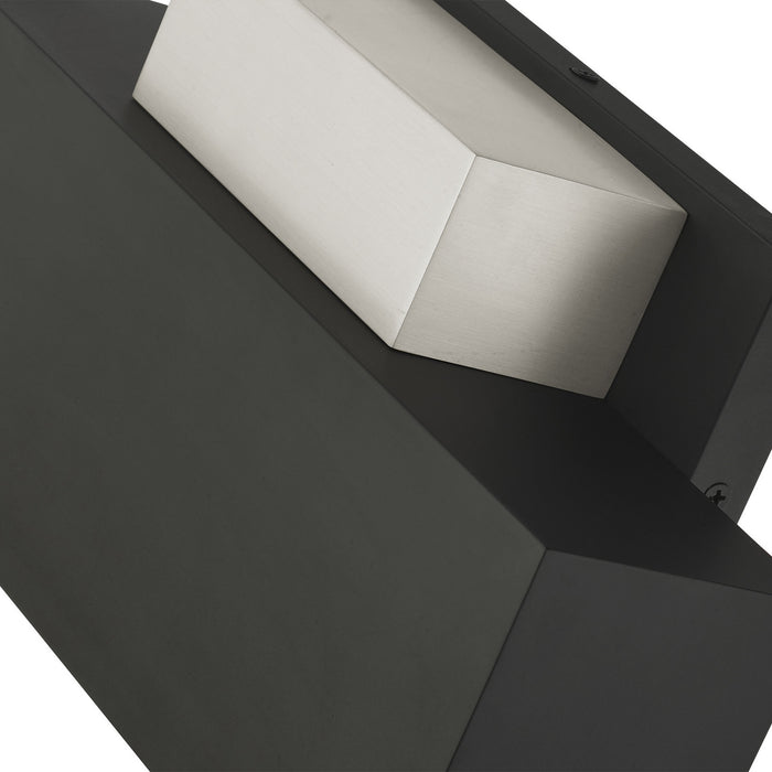 Two Light Outdoor Wall Sconce from the Lynx collection in Black finish