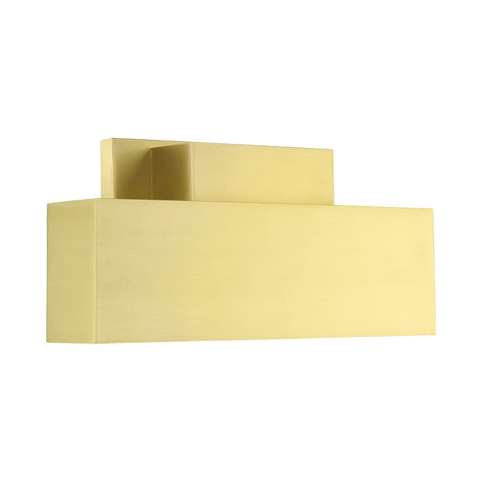 Two Light Outdoor Wall Sconce from the Lynx collection in Satin Brass finish
