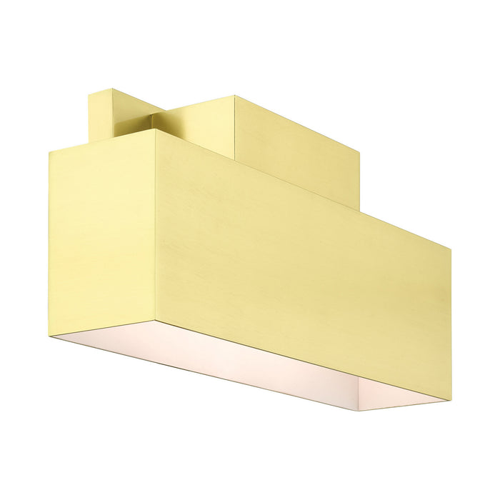 Two Light Outdoor Wall Sconce from the Lynx collection in Satin Brass finish