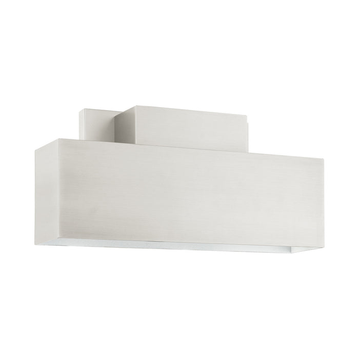 Two Light Outdoor Wall Sconce from the Lynx collection in Brushed Nickel finish