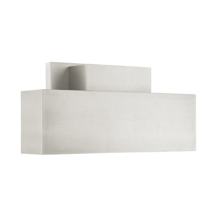 Two Light Outdoor Wall Sconce from the Lynx collection in Brushed Nickel finish