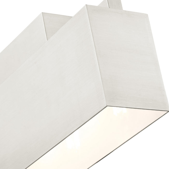 Two Light Outdoor Wall Sconce from the Lynx collection in Brushed Nickel finish