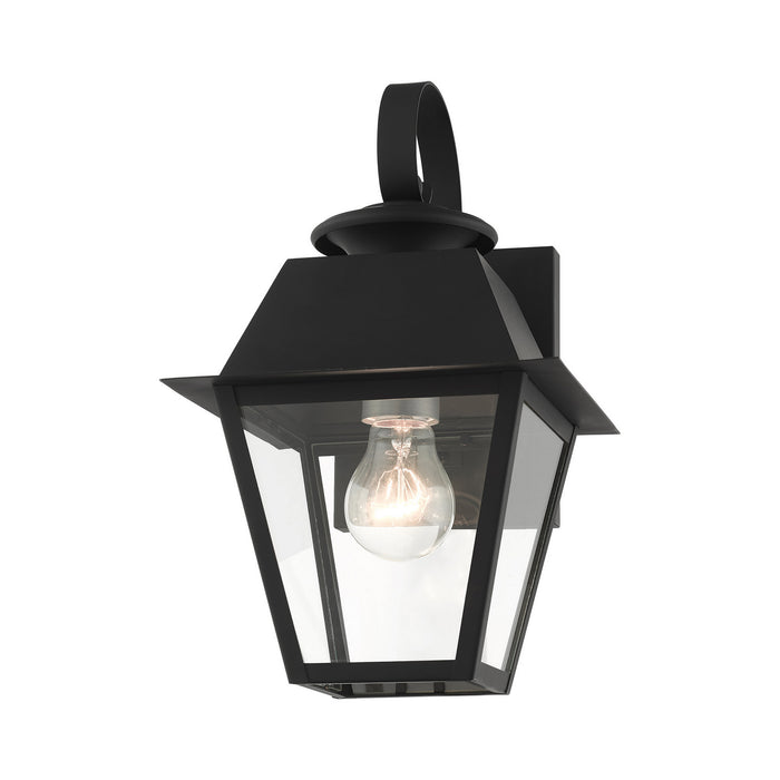 One Light Outdoor Wall Lantern from the Mansfield collection in Black finish